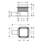 hansgrohe RainDrain Point Komplettset Punktablauf 10/10 cm rückseitig befliesbar