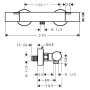 hansgrohe Ecostat Fine Duschthermostat Aufputz mit Temperaturbegrenzer