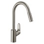 hansgrohe Focus M41 Einhebel-Küchenmischer 240, Ausziehbrause, 2jet
