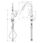 hansgrohe Focus M41 Einhebel-Küchenmischer 240, Ausziehbrause, 2jet