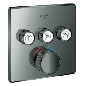 GROHE Grohtherm SmartControl Thermostat Fertigmontageset mit 3 Absperrventilen, eckige Ausführung