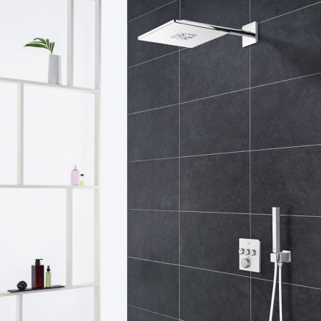GROHE Grohtherm SmartControl Thermostat Fertigmontageset mit 3 Absperrventilen, eckige Ausführung