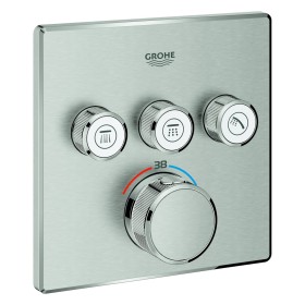 GROHE Grohtherm SmartControl Thermostat Fertigmontageset mit 3 Absperrventilen, eckige Ausführung