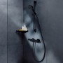 hansgrohe Pulsify Select S Brausesystem 105 3 Strahlarten Relaxation wassersparend, mit Ecostat Fine und Duschstange 65 cm