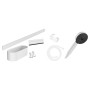 hansgrohe WallStoris Bundle Duschkopf 105, 3 Strahlarten Activation wassersparend, Duschstange 70 cm und Accessoireset