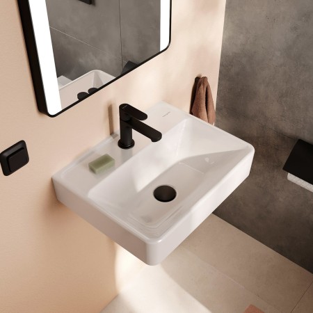 hansgrohe Xanuia Q Handwaschbecken 500/390 mit Hahnloch ohne Überlauf