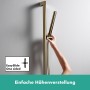 hansgrohe Unica S Puro Brausenstange 65 cm mit Easy Slide Duschkopfhalter und Duschschlauch 160 cm