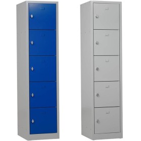 Wolfstahl Schliessfachschrank Stahl 5 Schliessfächer Drehriegelverschluss 41 x 45 x 190 cm Wolfstahl Schliessfachschrank Stahl 5 Schliessfächer Drehriegelverschluss 41 x 45 x 190 cm
