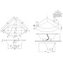 Villeroy & Boch Squaro Slim Line Eck-Bdewanne 144,5 x 144,5 cm