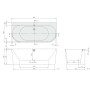 Villeroy & Boch Oberon 2.0 Vorwandbadewanne 180 x 80 cm inklusive Airpool Comfort mit Technik Position 1