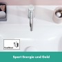 hansgrohe Tecturis S Einhebel-Waschtischarmatur 80 CoolStart wassersparend+ mit Zugstangen-Ablaufgarnitur
