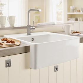 Villeroy & Boch Spülstein Einzelbecken, Ablaufgarnitur mit Handbetätigung Villeroy & Boch Spülstein Einzelbecken, Ablaufgarnitur mit Handbetätigung