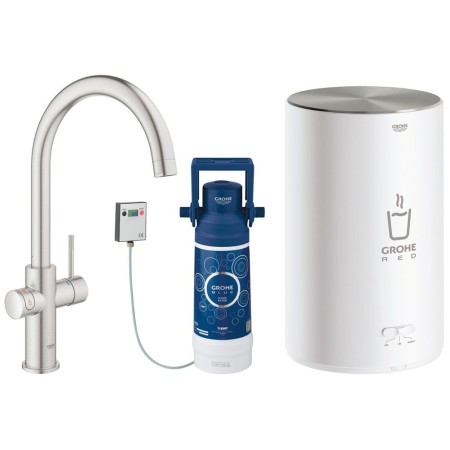 GROHE Red Duo Armatur und Boiler Größe M, Armatur mit C-Auslauf
