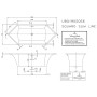 Villeroy & Boch Squaro Slim Duo Sechseckbadewanne 189,2 x 79,4 cm