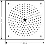 hansgrohe Raindance Kopfbrause 260/260 1jet EcoSmart, Unterputz