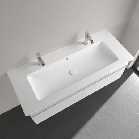Villeroy & Boch Venticello Schrankwaschtisch 120 x 50 cm mit 2 Hahnlöchern