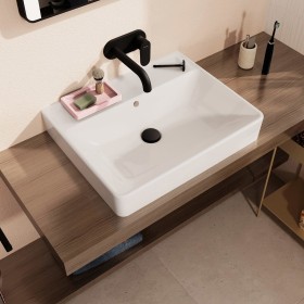 hansgrohe Xanuia Q Aufsatzwaschtisch geschliffen 600/480 ohne Hahnloch mit Überlauf