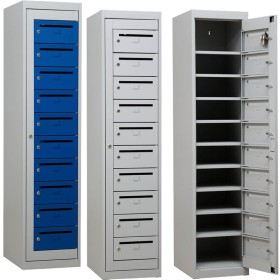 Wolfstahl Schliessfachschrank Verteilerschrank Stahl 10 Schliessfächer Zylinderschloss 40 x 50 x 180 cm Wolfstahl Schliessfachschrank Verteilerschrank Stahl 10 Schliessfächer Zylinderschloss 40 x 50 x 180 cm