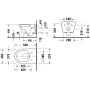 Duravit D-Neo Wand-WC-Set Rimles, Tiefspüler