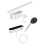 hansgrohe WallStoris Bundle Duschkopf 105, wassersparend, Thermostat, Duschstange 70 cm und Accessoireset