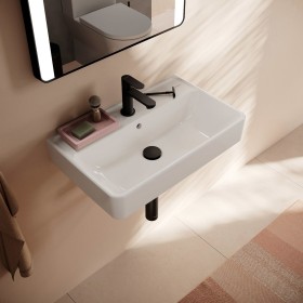 hansgrohe Xanuia Q Waschtisch Compact 600/370 mit Hahnloch und Überlauf