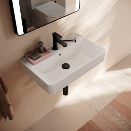 hansgrohe Xanuia Q Waschtisch Compact 600/370 mit Hahnloch und Überlauf