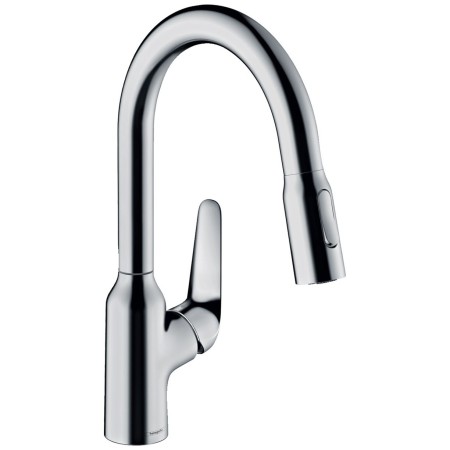 hansgrohe Focus M42 Einhebel-Küchenmischer 180, Ausziehbrause, 2jet