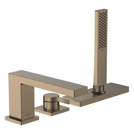 hansgrohe Tecturis E 3-Loch Einhebel-Wannenrandarmatur mit Schlauchbox (sBox)