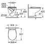 GROHE Bau Keramik Wand-Tiefspül-WC Set spülrandlos
