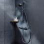 hansgrohe Pulsify Select S Brausesystem 105 3 Strahlarten Relaxation wassersparend, mit Ecostat Fine und Duschstange 65 cm
