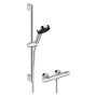 hansgrohe Pulsify Select S Brausesystem 105 3 Strahlarten Relaxation wassersparend, mit Ecostat Fine und Duschstange 65 cm