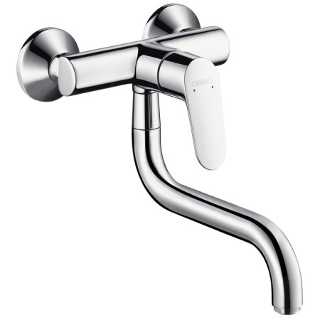 hansgrohe Focus M41 Einhebel-Küchenmischer, Wandmontage Lowspout, 1jet