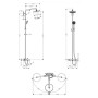 hansgrohe Croma 220 Showerpipe Wanne mit Brausearm 40 cm, schwenkbar