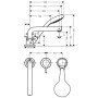 hansgrohe Talis S 3-Loch Einhebel-Wannenrandmischer