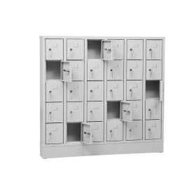 Wolfstahl Schliessfachschrank Stahl 30 Schliessfächer Zylinderschloss 119 x 15 x 110 cm Wolfstahl Schliessfachschrank Stahl 30 Schliessfächer Zylinderschloss 119 x 15 x 110 cm