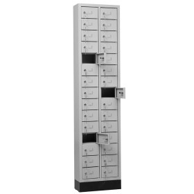Wolfstahl Schliessfachschrank Stahl 30 Schliessfächer Zylinderschloss 46 x 20 x 195 cm Wolfstahl Schliessfachschrank Stahl 30 Schliessfächer Zylinderschloss 46 x 20 x 195 cm