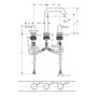 hansgrohe Tecturis S 3-Loch Waschtischarmatur 150 mit Push-Open Ablaufgarnitur