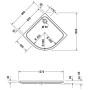 Duravit D-Code Viertelkreis Duschwanne 90 x 90 cm