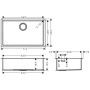 hansgrohe S719-U660 Unterbauspüle 660