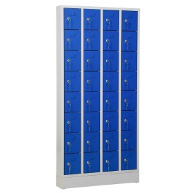Wolfstahl Schliessfachschrank Stahl 32 Schliessfächer Zylinderschloss 80 x 15 x 168 cm Wolfstahl Schliessfachschrank Stahl 32 Schliessfächer Zylinderschloss 80 x 15 x 168 cm