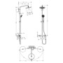 hansgrohe Croma 220 Showerpipe Einhebelmischer, Brausearm 40 cm
