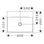 hansgrohe Xelu Q Aufsatz-Waschbecken 60 x 48 cm geschliffen, ohne Hahnloch