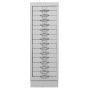 Wolfstahl Schubladenschrank Stahl A4 15 Schubladen lichtgrau 30 x 40 x 90 cm