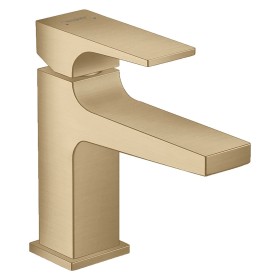 hansgrohe Metropol Einhebel-Waschtischmischer 100 mit Hebelgriff und Push-Open Ablaufgarnitur für Handwaschbecken