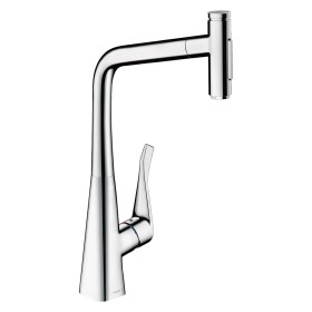 hansgrohe Metris Select M71 Einhebel-Küchenmischer 320, Ausziehbrause, 2jet