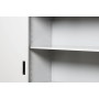 Wolfstahl Schiebetürenschrank Stahl 2 Fachböden lichtgrau 160 x 45 x 109 cm