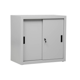 Wolfstahl Schiebetürenschrank Stahl 2 Fachböden lichtgrau 80 x 45 x 75 cm Wolfstahl Schiebetürenschrank Stahl 2 Fachböden lichtgrau 80 x 45 x 75 cm