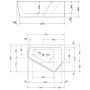 Duravit Paiova 5-Eck Badewanne rechts, mit Verkleidung 177 x 130 cm