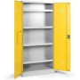 Wolfstahl Chemikalienschrank Gefahrstoffschrank Stahl lichtgrau-rapsgelb 92 x 42 x 195 cm