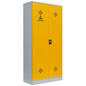 Wolfstahl Chemikalienschrank Gefahrstoffschrank Stahl Fachböden mit Lochblechabdeckung 92 x 42 x 195 cm Wolfstahl Chemikalienschrank Gefahrstoffschrank Stahl Fachböden mit Lochblechabdeckung 92 x 42 x 195 cm